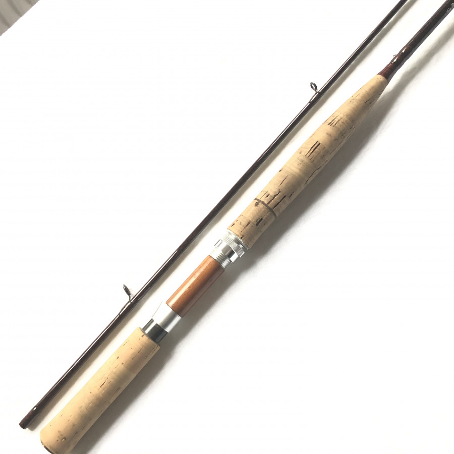 Diamondback Kohlefaser Fliegenrute, aufgebaut von Roman Moser, 2tlg., 9", #7/8, Fighting Butt, Futteral, guter Zustand