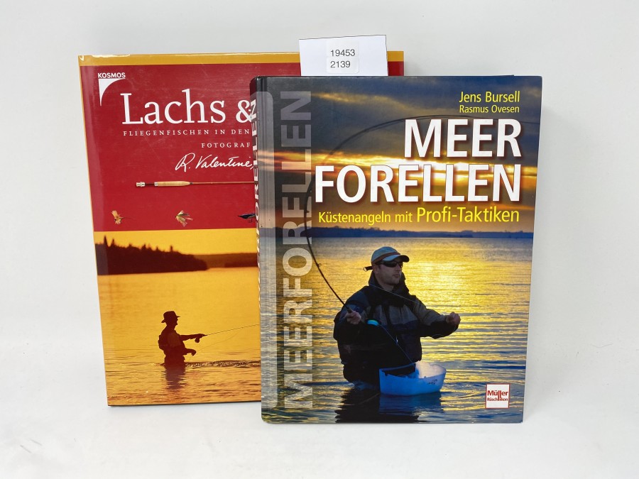 2 Bücher: Lachs & Forelle, Fliegenfischen in den Traumrevieren der Erde, Fotografien von R. Valentine Atknson, 1999; Meerforellen, Küstenangeln mit Profi-Taktiken, Jens Bursell/Rasmus Ovesen, 2013