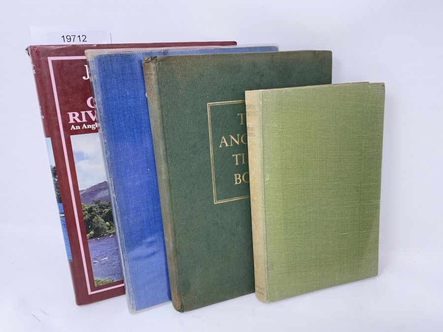 4 Bücher: The Great Salmon Rivers of Scotland, John Ashley-Copper, An Anglers Guide to the Rivers Dee, Spey, Tay and Tweed, 1987; Going Fishing, Negley Farson, 1943; The Angling Times Book, Bernard Venables/Howard Marshall; 1955, Itchen Memories, G.E.M. Skues, 1951