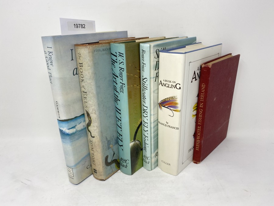 6 Bücher: The Book of Eels, Tom Fort, 2002; The Art of the Wet Fly, W.S. Robert Fogg, 1979; Stillwater Dry Fly Fishing, Robert Fogg, 1985; A Book of Angling, Francis Francis; I Know a Good Place, Clive Gammon, 1989; Fresh Water Fishing in Ireland, Laurie Gaffey
