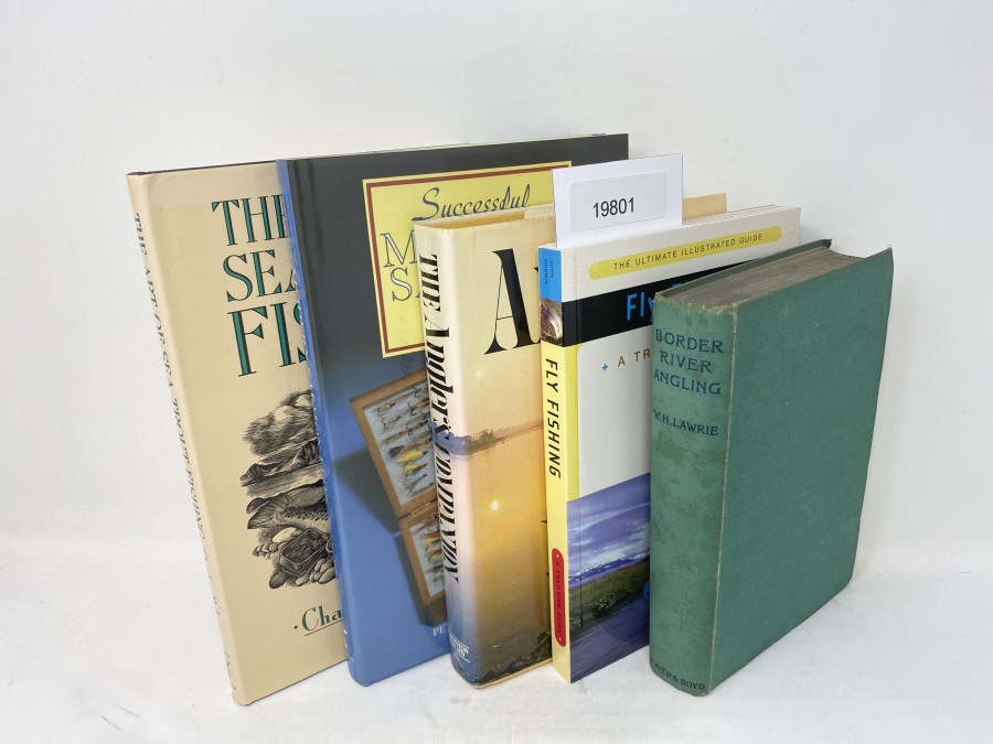 5 Bücher: The Art of Sea Trout Fishing, Charles McLaren, 1989; Successful Modern Salmon Flies, Peter Machenzie-Philips, 1989; The Anglers Companion, Fly Fishing; A Trailside Guide, John Merwin, 1996; Border River Angling, William H. Lawrie, 1939