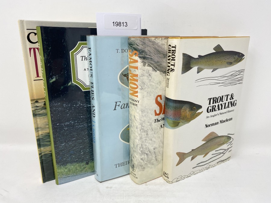 5 Bücher: Competition Trout Fishing, Chris Ogborne, 1988; Famous Flies and their Originators, 1972; The Soft-Hackled Fly, A Trout Fisherman´s Guide, Sylvester Nemes, 1975; Salmon The World's Most Harassed Fish, Anthony Netboy, 1980; Trout & Grayling An Anglers Natural History, Norman Maclean, 1980