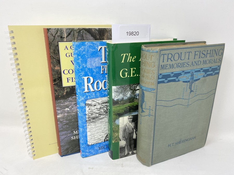 5 Bücher: Listen to the River, Steve Thornton, 2002; A Concise Guide to West Country Fishing, Michael Shephard, 1991; Tales from the Rod Room, Michael Paulet, 1994; The Essential G.E.M. Skues, 1998; Trout Fishing Memories and Morals, H.T. Sheringham