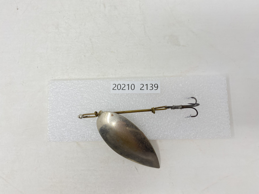 Alter Köder, Agilette, auf der Innenseite gemarkt, Gesamtlänge 105 mm, selten und gesucht