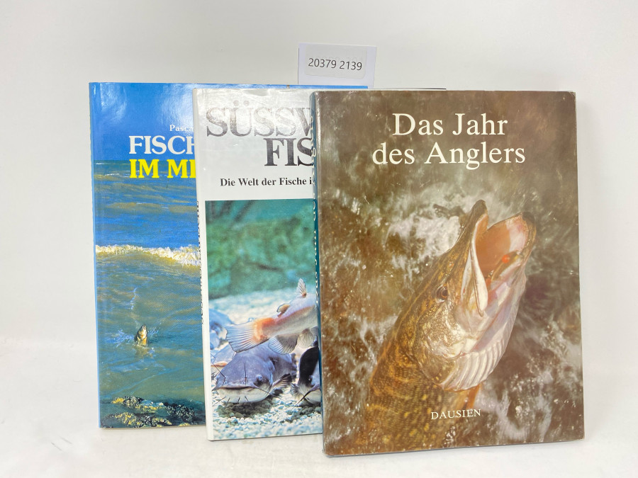 3 Bücher: Fischen im Meer, Pascal Cahroulet; Süsswasser-Fische. Die Welt der Fische in Bächen, Flüssen und Seen, Manfred Herbst, 1988; Das Jahr desAnglers, Dausien, 1980