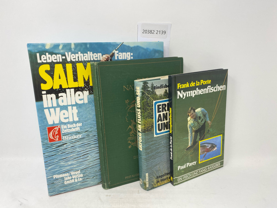 4 Bücher: Salmoniden in aller Welt, Blinker, 1987; Das Naturreich der Fische, Pestalozzi - Verlagsanstalt, Wien, 1922; Erfolg an Fluss und See. Angeltechniken in Wort und Bild, Rindlisbacher/Hackstock, 1975; Nymphenfischen, Frank de la Porte, 1983