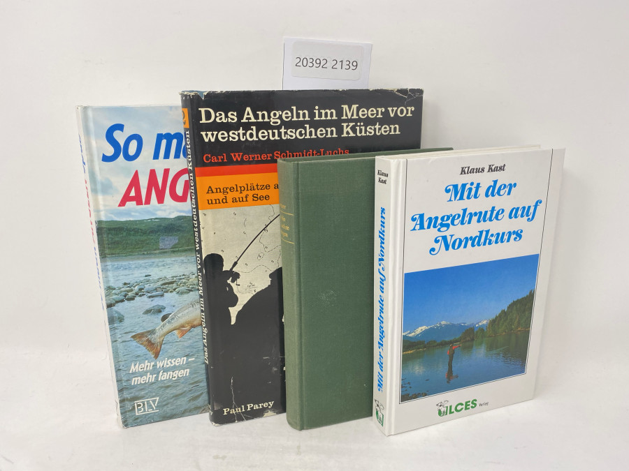 4 Bücher: Das Angeln im Meer vor westdeutschen Küsten, Carl Werner Schmidt-Luchs, 1974; So macht Angeln Spaß. Seifert Kölbing, 1991; Wo die Lachse springen. Auf Fischerpfaden durch Norwegen, Luise Kastner, 1965; Mit der Angelrute auf Nordkurs, Klaus Kast, 1991