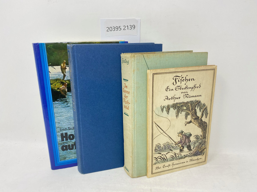 4 Bücher: Hohe Schule auf Forellen, Erich Stoll/Hans Gebetsroither, 1973; Der praktische Fliegenfischer, Jules Rindlisbacher, 1970; Im Bann der Fischweid, Willy Steding, 1938; Fischen Ein Steckenpferd von Arthur Rümann, 1948