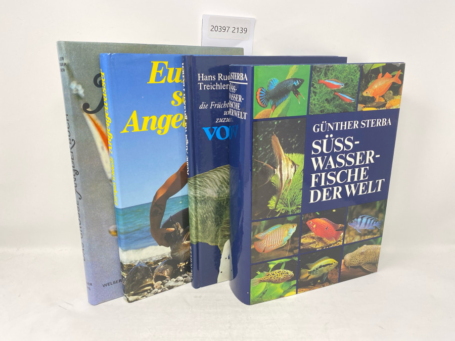 4 Bücher: Das Grosse Angler Buch, L. Koller, A.Grosser, C.Moser; Europas schönste Angelgewässer, Jahr Verlag, Karl Koch; Keine Angst vor großen Fischen, Hans Rudolf Treichler, 1982; Süss-Wasser-Fische der Welt, Günther Sterba, 1990