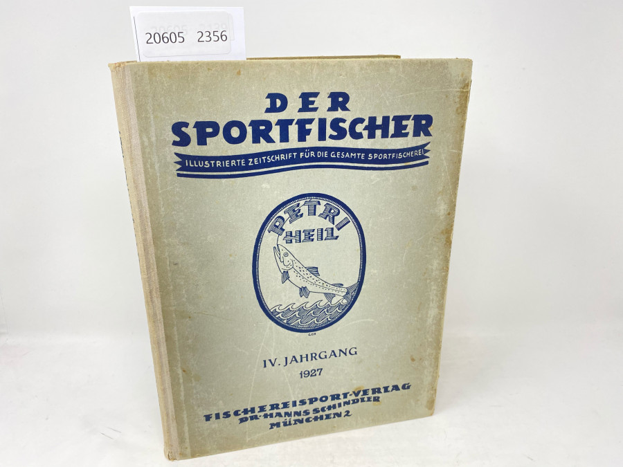 Zeitschrfiten: Der Sportfischer, Jahrgang 1927, Illustrierte Zeitschrift für die gesamte Sportfischerei, gebunden, guter Zustand