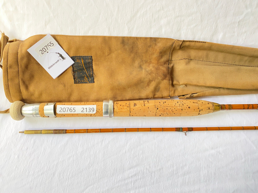 Gespliesste Fliegenrute, J.B. Walker, Walker´s Gem Fly Rod, 2tlg. 2,60m, Klasse 7, Futteral, Gebrauchsspuren,