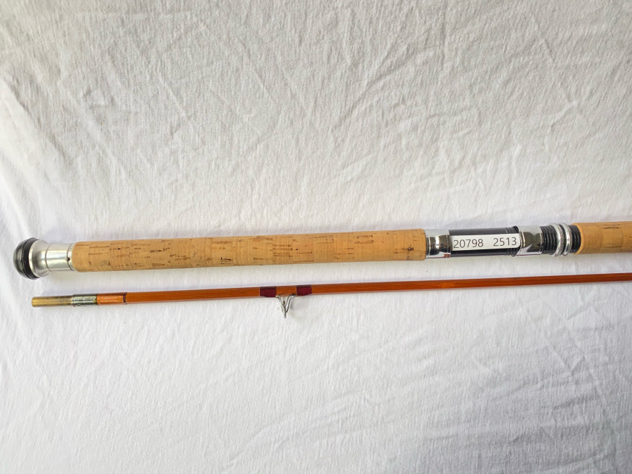 Gespliesste Spinnrute The J. S. Sharpe, Scotti Impregnated, 2tlg., 2,50m, für Hecht, leichte Gebrauchsspuren