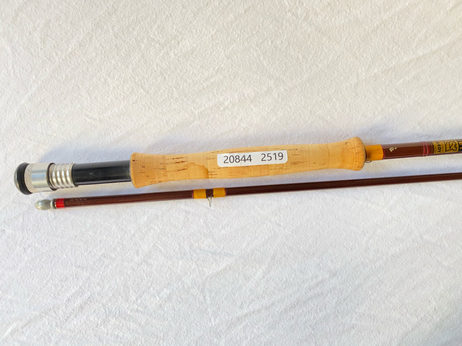 Fliegenrute Hohlglas, Hardy, 2tlg., 260cm, 8 1/2", #7, Spitze etwas kürzer, ohne Futteral, Gebrauchsspuren