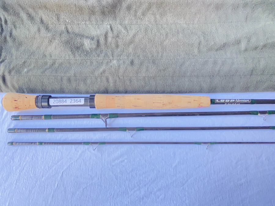 Fliegenrute, LOOP Adventure, 4tlg., 9´for 8-9 wt, Futteral, Gebrauchsspuren