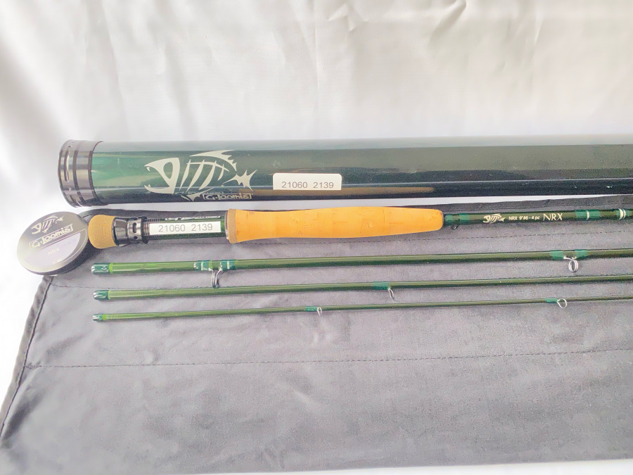 Fliegenrute G. Loomis, NRX, 4tlg., 9", #6, Futteral und Transportrohr, neu und ungefischt, eine Traumrute