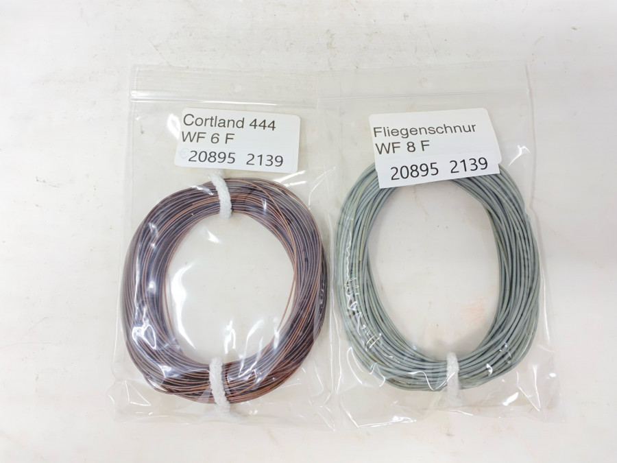 2 Fliegenschnüre, gebraucht: Cortland 444, WF 6 F, WF 8 F