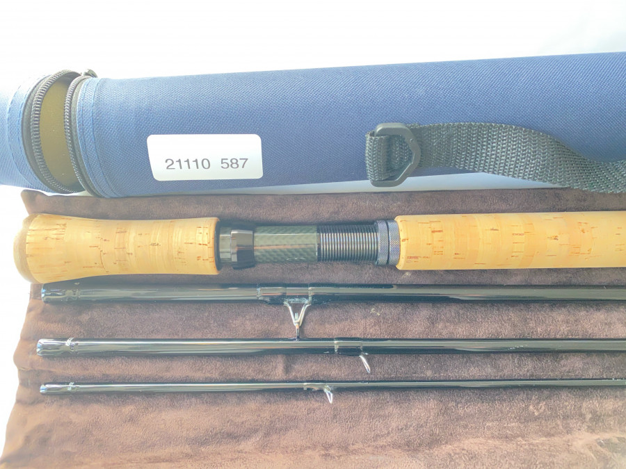 Zweihand Lachsfliegenrute, RST Sensitiv light Salmon, 1232/289, 4tlg., 13 Fuß, #6/7 (eher #9), 12527 handgefertigt, Made in Germany, Futteral, Codura Transportrohr, sehr guter Zustand