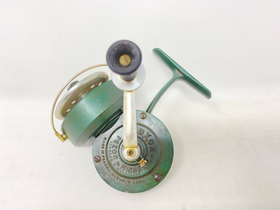 Stationärrolle, Pezon et Michel, Luxor, Made in France, Gebrauchsspuren