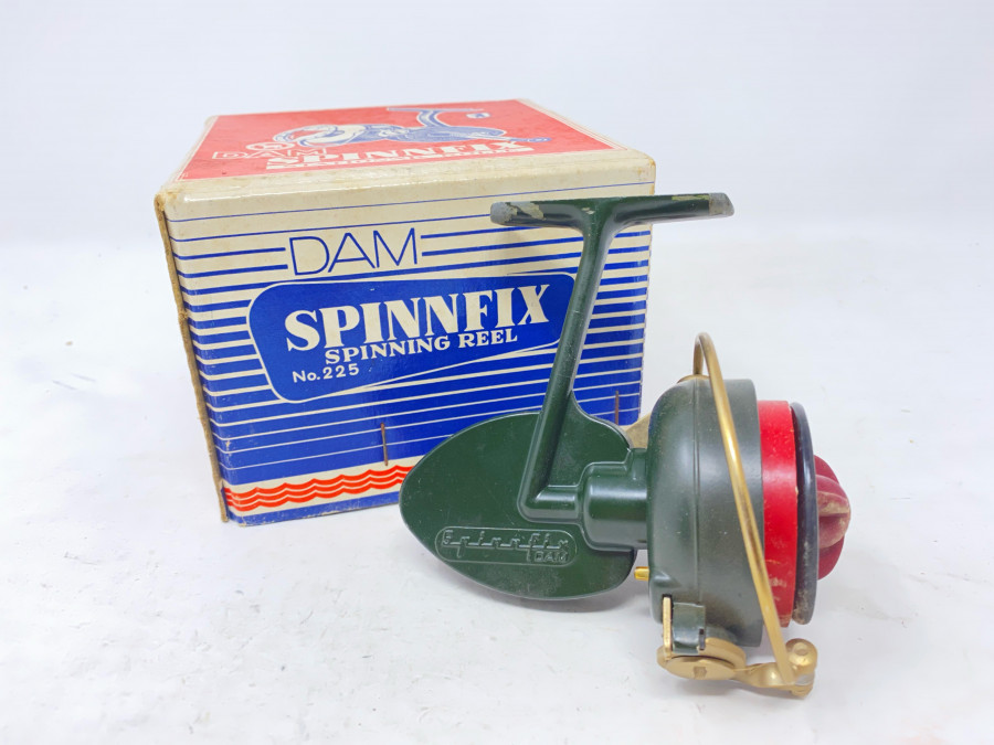 Stationärrolle, DAM Spinnfix No. 225, Gebrauchsspuren, im Originalkarton