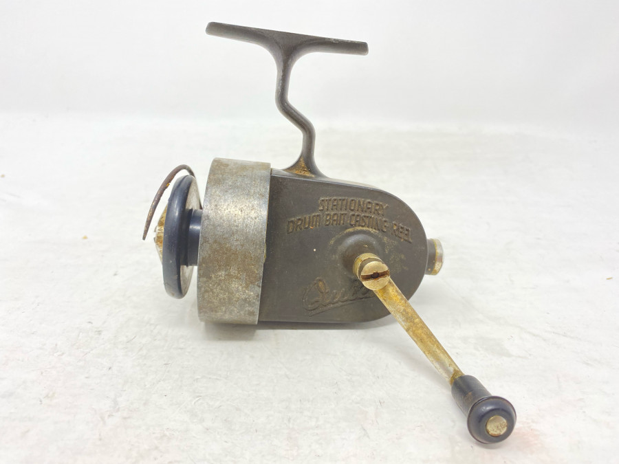 Stationärrolle, DAM Quick, Stationäry Drum Bait Casting Reel, D.A.M Berlin SW68, Halbbügel, Gebrauchsspuren