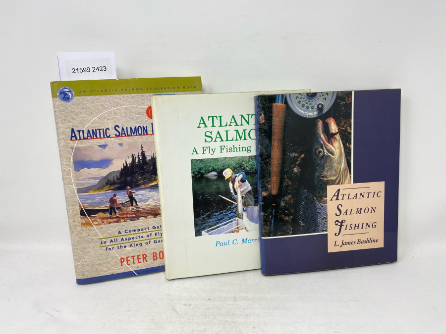 3 Bücher: Atlantic Salmon Handbook. A Compact Guide to all Aspects of Fly Fishing for the King of Game Fish, Peter Bodo, 1997; Atlantic Salmon A Fly Fishing Primer, Paul C Marriner, 1992; Atlantic Salmon Fishing, L. James Bashline 1987