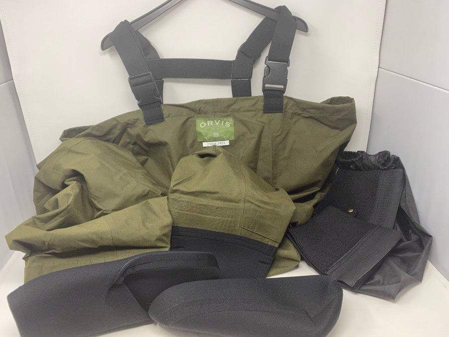 Wathose, Orvis, Grösse L, Reparaturkit, grawel Guide, neu, im Aufbewahrungsbeutel
