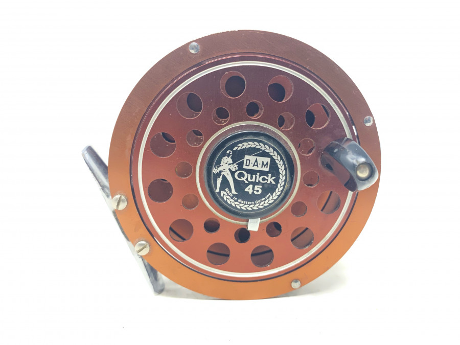 Fliegenrolle, DAM Quick 45, leichte Gebrauchsspuren