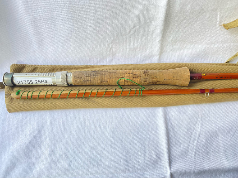 Gespliesste Fliegenrute, Scotti Impregnated, 2tlg., 9", #6-7, spliced, Futteral, leichte Gebrauchsspuren