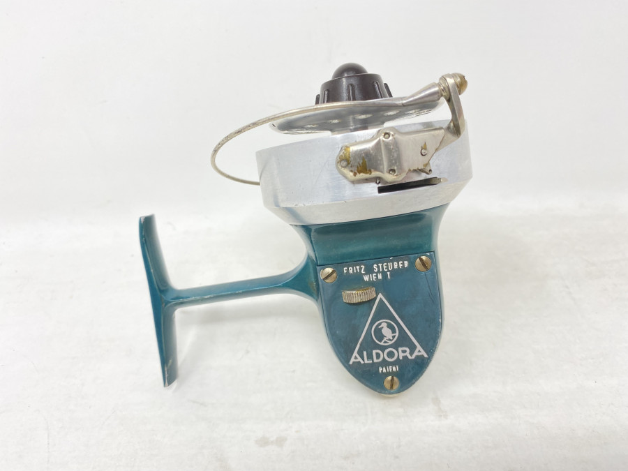 Stationärrolle, Aldora Patent, Fritz Steurer, Wien !, Made in Austria, technisch gut, Gebrauchsspuren