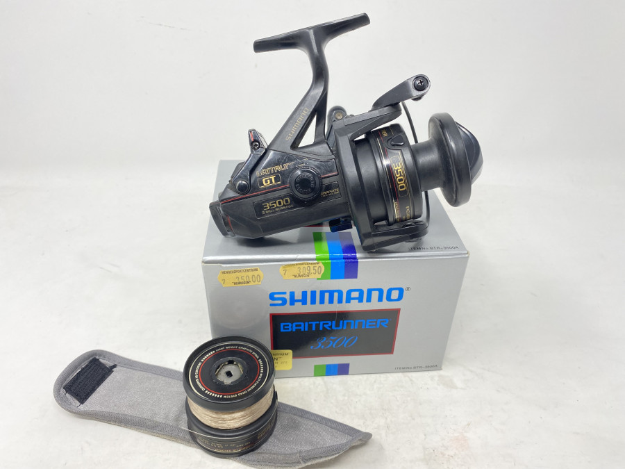 Stationärrolle Shimano Baitrunner GT 3500, Papiere, Reservespule mit Schnur, sehr guter Zustand, im Karton