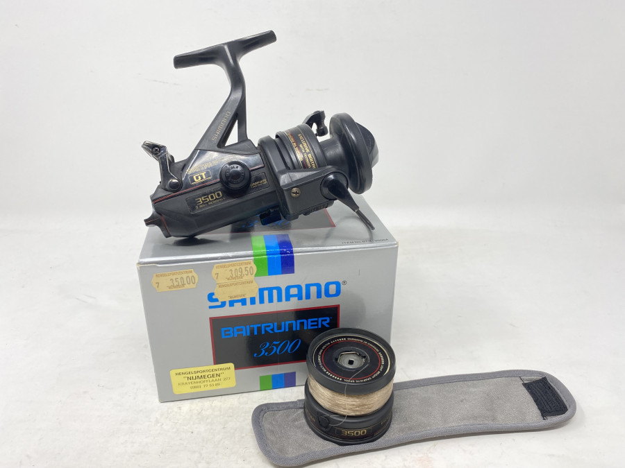 Stationärrolle, Shimano Baitrunner 3500, Reservespule, Papiere, sehr guter Zustand, im Karton