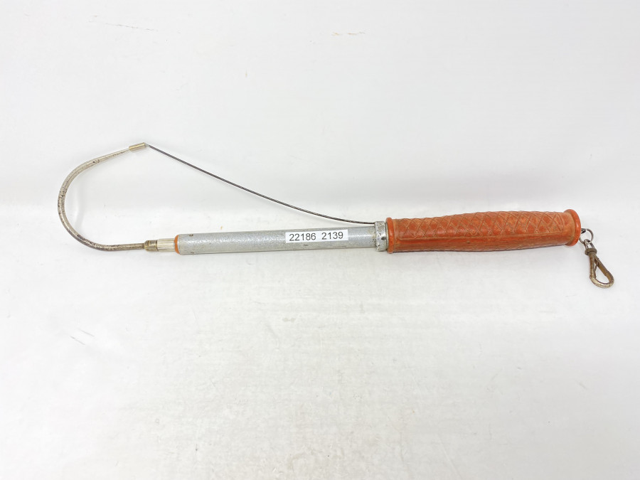 Altes Teleskop Gaff, Gummigriff, 450mm lang, ausgezogen 730mm, Gebrauchsspuren