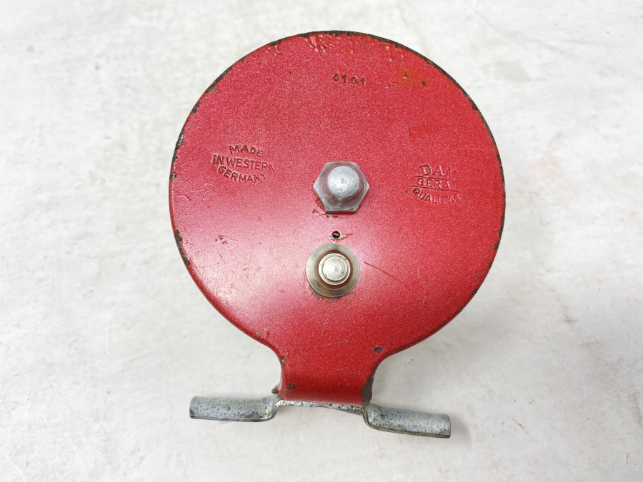 Grund- oder Wenderolle, DAM Gerät Qualität 4101, Made in Western Germany, stille Hemmung oder ausschaltbare Knarre, starke Gebrauchsspuren