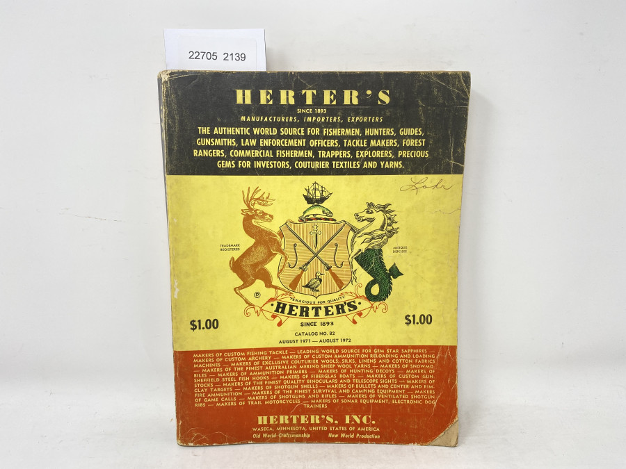 Herter´s Catalog No 82,  August 1971 - August 1972