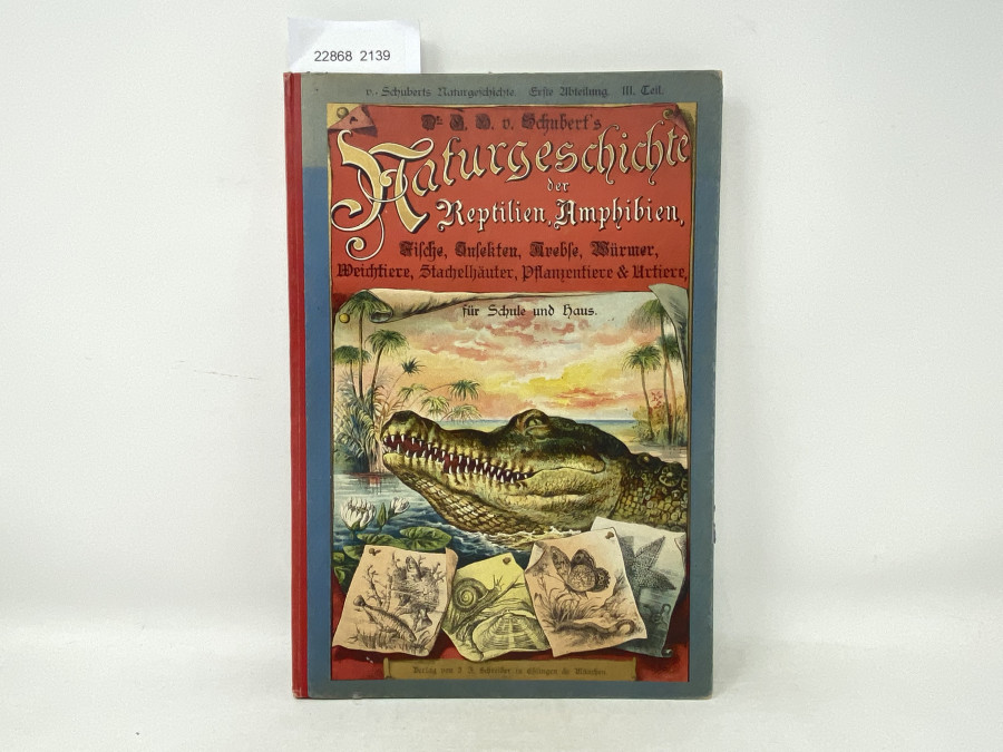 Naturgeschichte der Reptilien, Amphibien, Fische, Insekten, Krebse, Würmer, Weichtiere, Stachelhäuter, Pflanzentiere und Urtiere, für Schule und Haus, Schubert