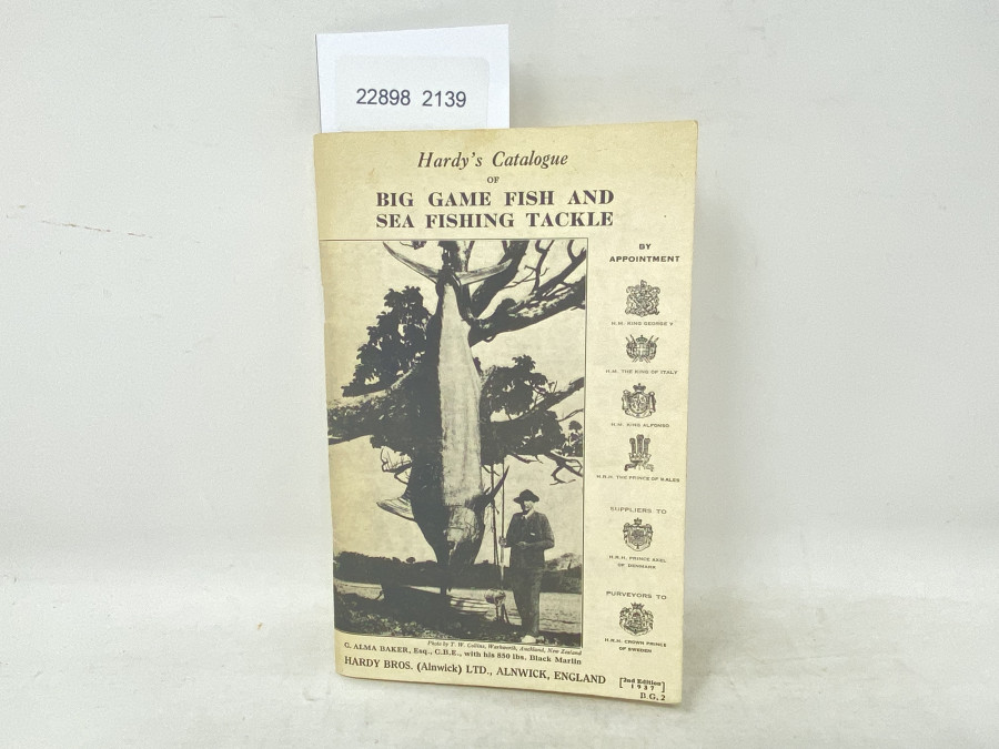 Hardy´s Catalogue of Big Game Fish and Sea Fishing Tackle, 2nd Edition, 1937