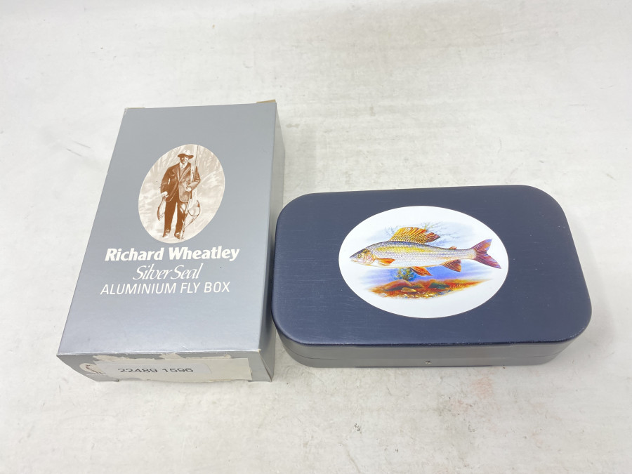 Aluminium Fliegenbox, Äsche, Richard Wheatley, Schaumstoffeinlage beidseitig, 155x90x36mm, neu
