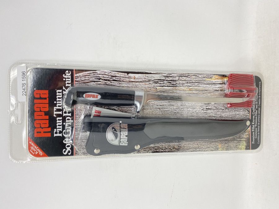 Rapala Premium Filetiermesser, stainless, Klingenlänge 185mm, Klingenschärfer, Kunstlederscheide, neu