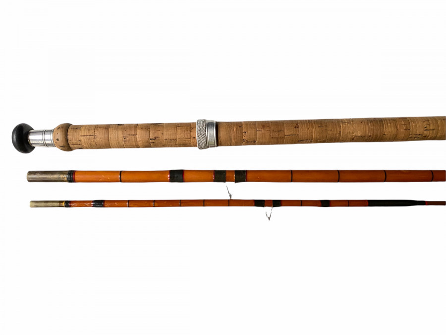 Matchrute, Otter Brand, Youngs of Harrods, 3tlg., 3,75m, Teil der Spitze gespliesst, Futeral, Gebrauchsspuren