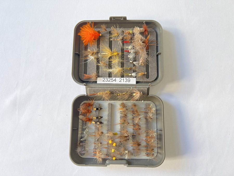 C & F Design Fliegenbox, 120x90x35mm, mit 90 guten Trockenfliegen