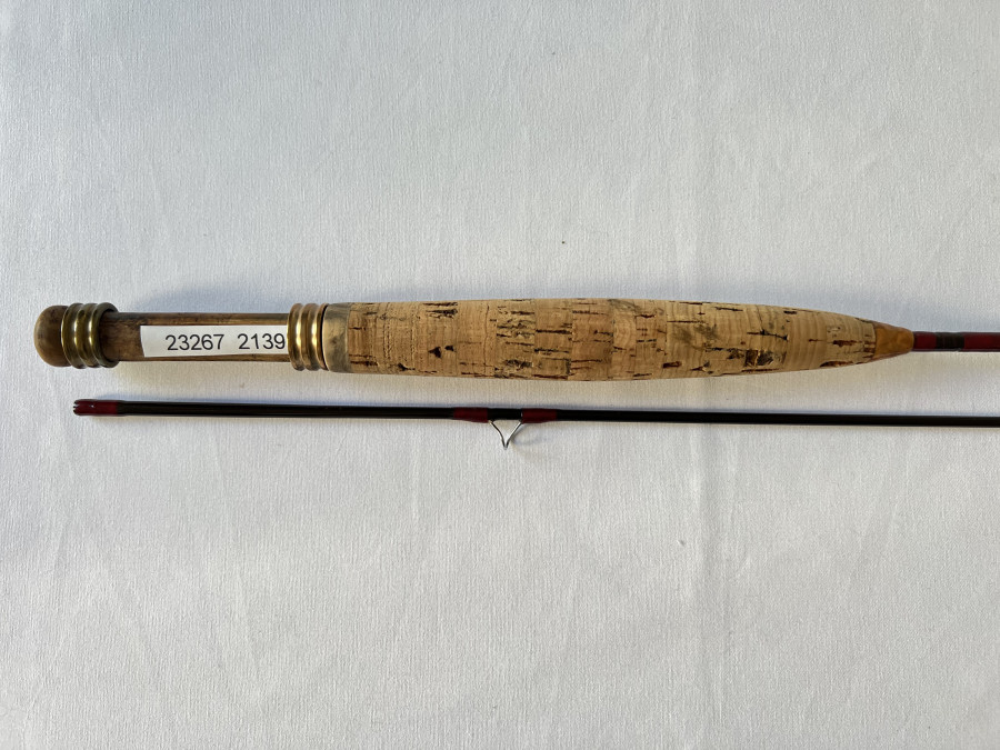 Fliegenrute, schön aufgebaut, 2tlg., 2,08m, #4, Futteral, Gebrauchsspuren