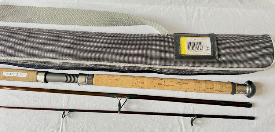 Spinnrute, Daiwa Lochmor-z 903 M HS, Made in Scotland, 3tlg., 2,75m, Wurfgewicht 7 - 40 Gramm, Rutentasche, Gebrauchsspuren