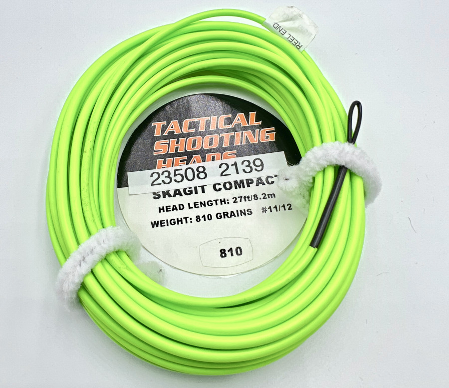 Tactical Shooting Heads, Skagit Compact, 8,20m lang, 810 Grains #11/12