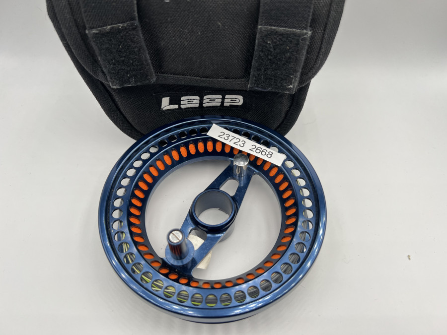 Ersatzspule, LOOP Speedrunner, mit Fliegenschnur Backing und Shooting Taper IV ST-10S, Rollentasche, wie neu