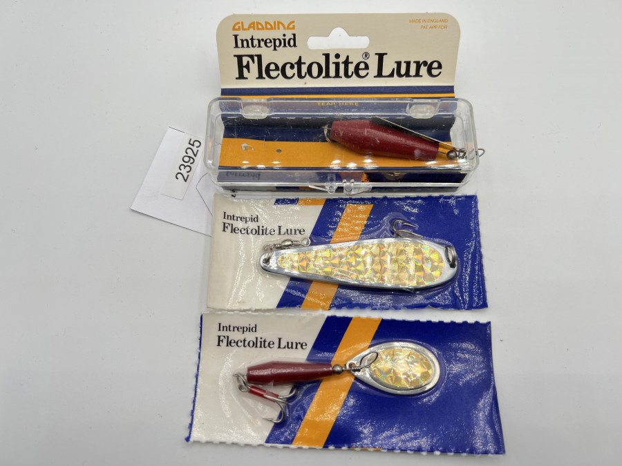 3 Kunstköder, Intrepid Flectolite Lure, 22gr, 19gr und 12gr, ungefischt
