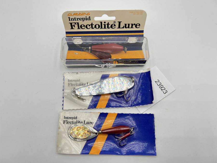 3 Kunstköder, Intrepid Flectolite Lure, 22gr, 19gr und 12 gr, ungefischt