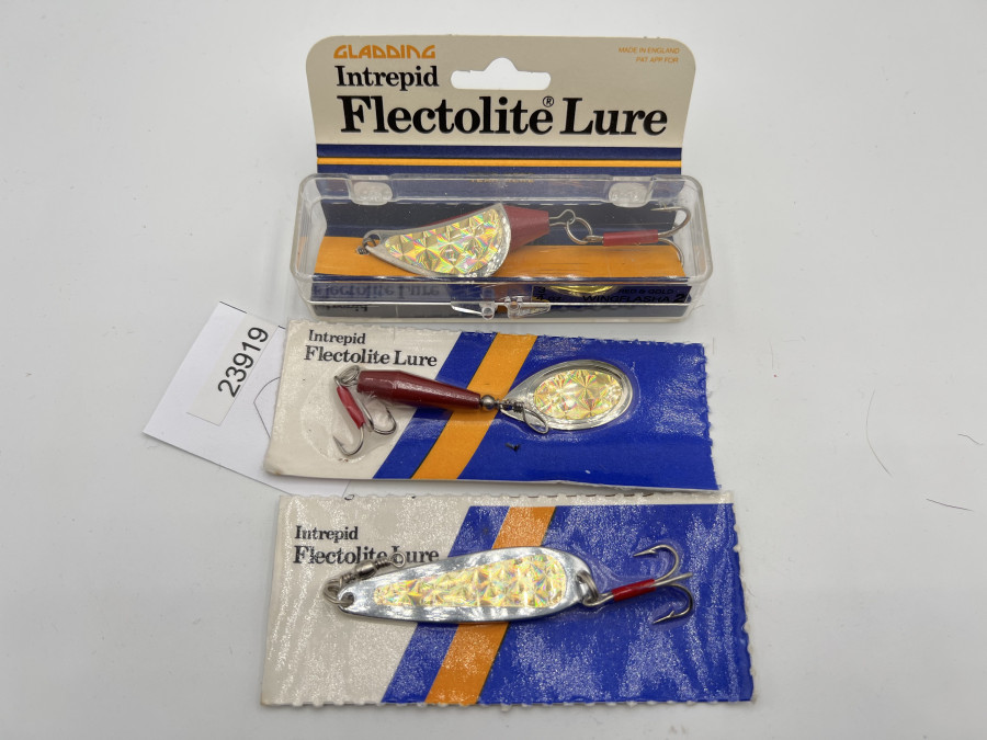 3 Kunstköder, Intrepid Flectolite Lure, 19gr, 12gr und 10gr, ungefischt