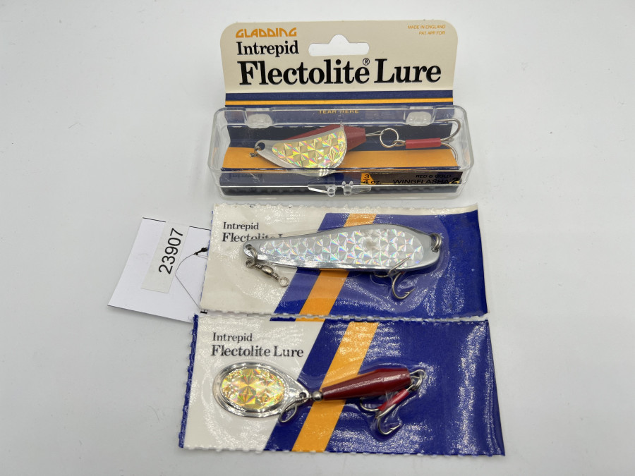 3 Kunstköder, Intrepid Flectolite Lure, 22gr, 19gr und 12gr, ungefischt