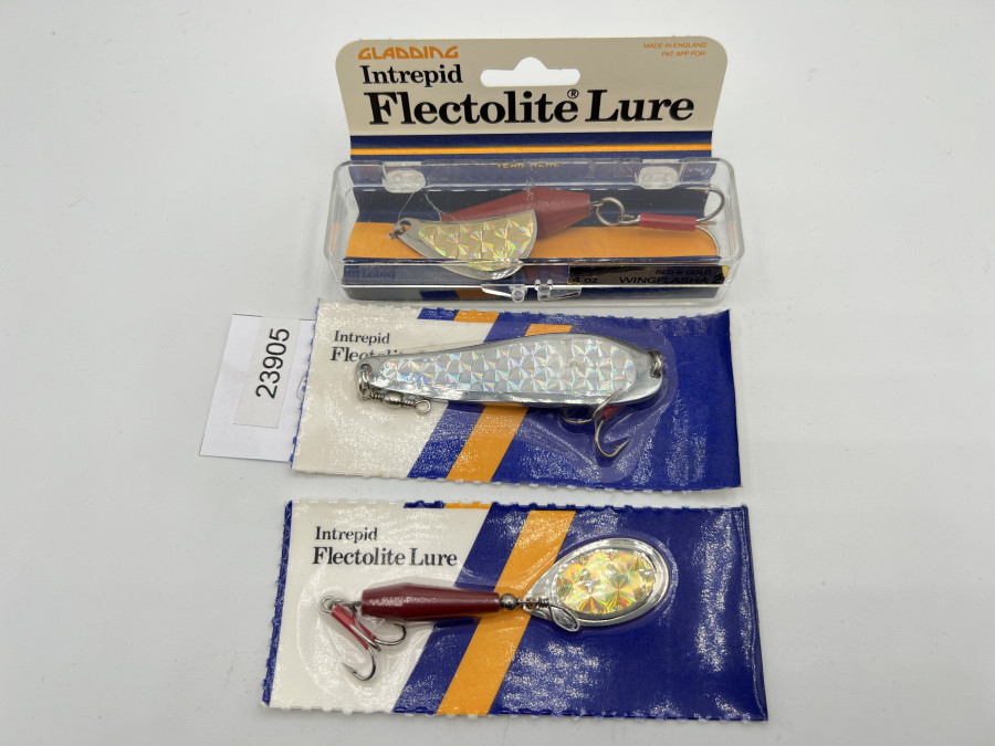 3 Kunstköder, Intrepid Flectolite Lure, 22gr, 19gr und 12gr, ungefischt