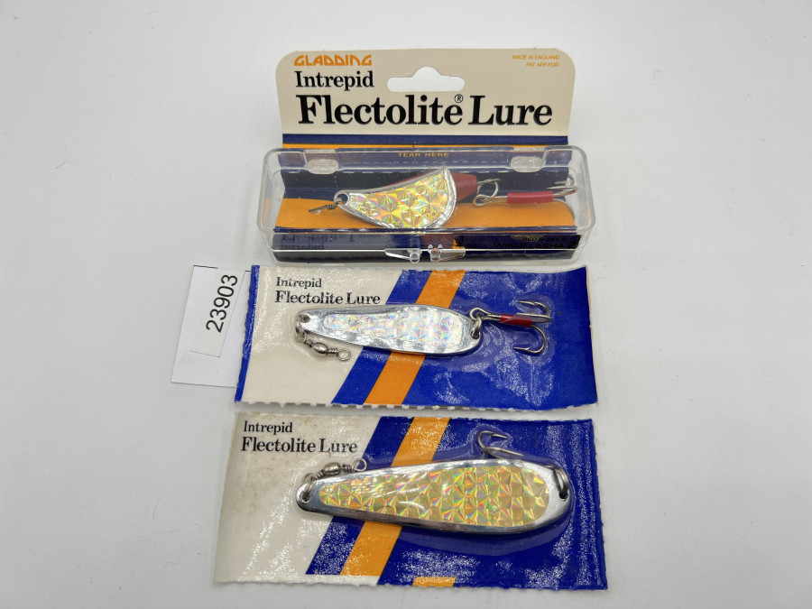 3 Kunstköder, Intrepid Flectolite Lure, 22gr, 19gr und 12gr, ungefischt